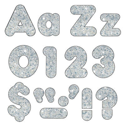 Silver Sparkle 4" Casual Combo Ready Letters®