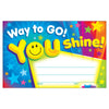 Way to Go! You Shine! Recognition Awards, 30 Per Pack, 6 Packs