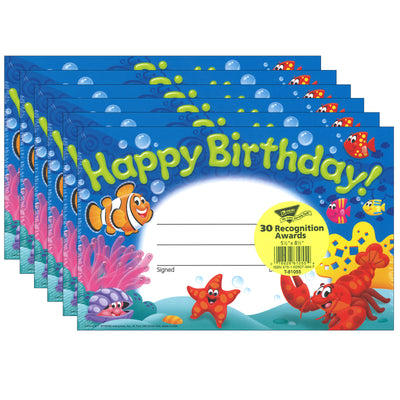 Happy Birthday! Sea Buddies™ Recognition Awards, 30 Per Pack, 6 Packs