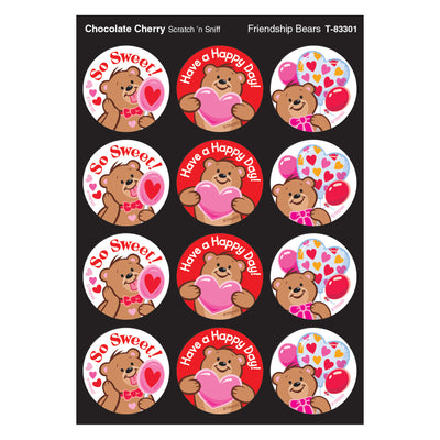 Friendship Bears-Chocolate Cherry Stinky Stickers®, 48 Per Pack, 6 Packs