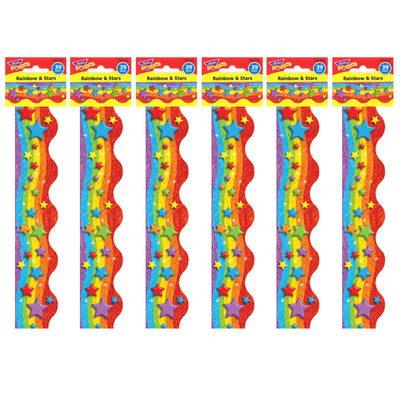 Rainbow & Stars Terrific Trimmers®, 39 Feet Per Pack, 6 Packs