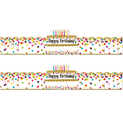 Confetti Happy Birthday Crowns, 30 Per Pack, 2 Packs