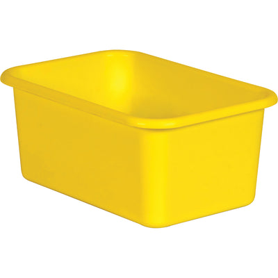 Yellow Small Plastic Storage Bin, Pack of 6