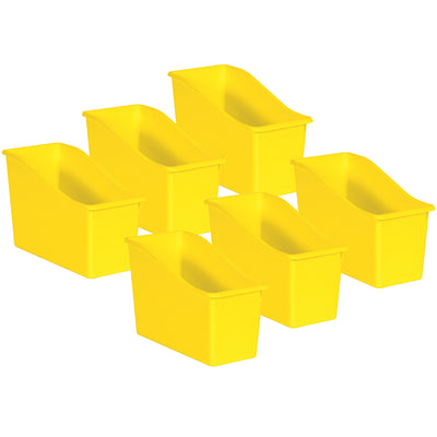 Yellow Plastic Book Bin, Pack of 6