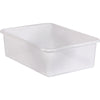 Large Plastic Storage Bin, Clear, Pack of 3