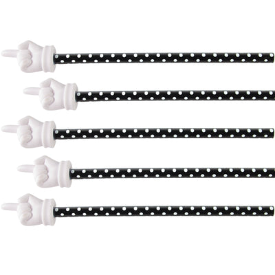Black Polka Dots Hand Pointer, Pack of 5