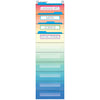 File Storage Pocket Chart, 10 Pockets, Watercolor, 14" x 58"