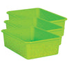 Lime Confetti Large Plastic Storage Bin, Pack of 3
