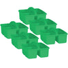 Green Plastic Storage Caddy, Pack of 6