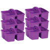 Purple Plastic Storage Caddy, Pack of 6