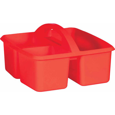 Red Plastic Storage Caddy, Pack of 6