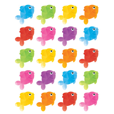 Colorful Fish Stickers, 120 Per Pack, 12 Packs