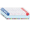 Colorful Paw Prints Left-Right Alphabet Name Plates, 36 Per Pack, 6 Packs