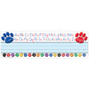 Colorful Paw Prints Left-Right Alphabet Name Plates, 36 Per Pack, 6 Packs