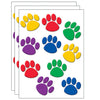 Colorful Paw Print Accents, 30 Per Pack, 3 Packs
