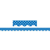 Blue Mini Polka Dots Border Trim, 35 Feet Per Pack, 6 Packs
