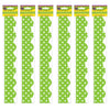 Lime Mini Polka Dots Border Trim, 35 Feet Per Pack, 6 Packs