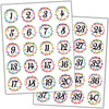 Confetti Numbers Stickers, 120 Per Pack, 6 Packs