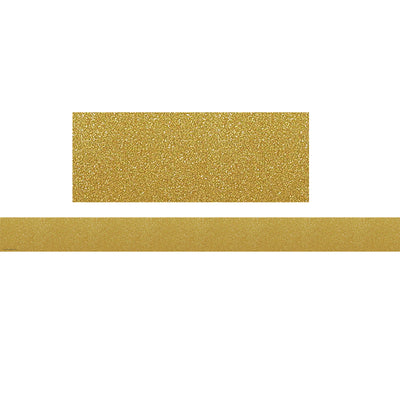 Confetti Gold Straight Border Trim, 35 Feet Per Pack, 6 Packs
