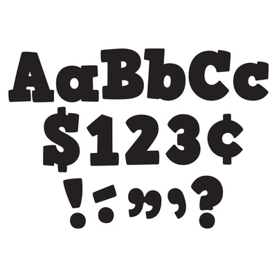 Black Bold Block 4" Letters Combo Pack, 230 Pieces Per Pack, 3 Packs