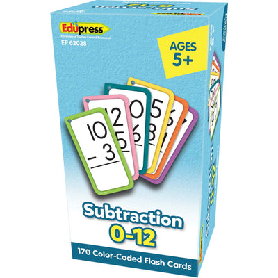 Subtraction Flash Cards - All Facts 0-12
