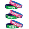 Fancy Happy Birthday Two-Toned Wristband Pack, 10 Per Pack, 3 Packs