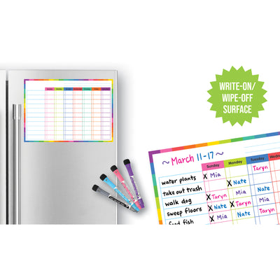 Colorful Dry-Erase Magnetic Task Chart