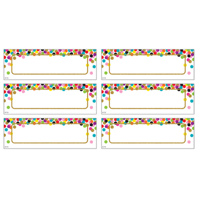 Confetti Labels Magnetic Accents, 20 Per Pack, 3 Packs