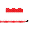 Red Polka Dots Magnetic Border, 24 Feet Per Pack, 3 Packs