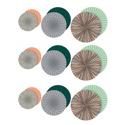 Home Sweet Classroom Hanging Paper Fans, 3 Per Pack, 3 Packs