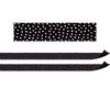 Black with White Painted Dots Magnetic Border, 24 Feet Per Pack, 2 Packs