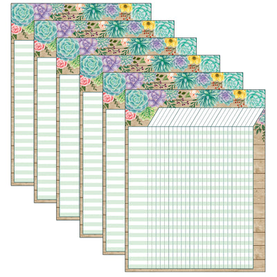 Rustic Bloom Incentive Chart, Pack of 6