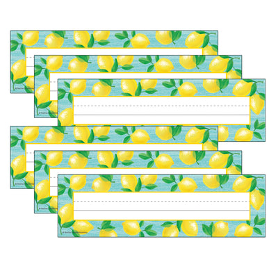 Lemon Zest Flat Name Plates, 11.5" x 3.5", 36 Per Pack, 6 Packs