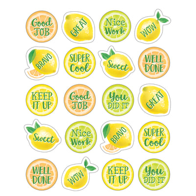 Lemon Zest Stickers, 120 Per Pack, 12 Packs