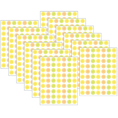 Lemon Zest Mini Stickers, 378 Per Pack, 12 Packs