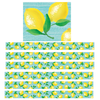 Lemon Zest Straight Border Trim, 35 Feet Per Pack, 6 Packs