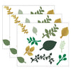 Green and Gold Paper Leaves, 40 Per Pack, 3 Packs