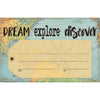 Travel the Map Dream Explore Discover Awards, 30 Per Pack, 6 Packs