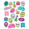 Confetti Happy Birthday Stickers, 120 Per Pack, 12 Packs