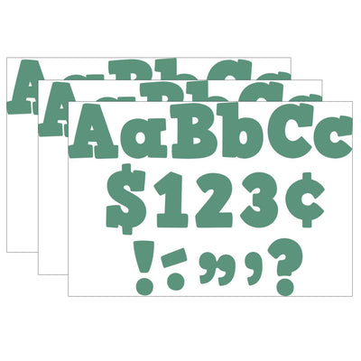 Eucalyptus Green 4" Bold Block Letters Combo, 230 Pack Per Pack, 3 Packs