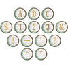 Eucalyptus Circle Letters, 216 Per Pack, 3 Packs