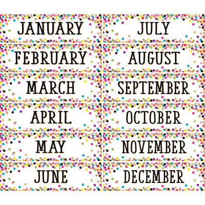 Confetti Monthly Headliners, 12 Per Pack, 3 Packs