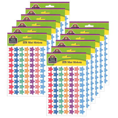Watercolor Stars Mini Stickers, 378 Per Pack, 12 Packs