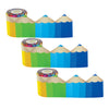 Colored Pencils Die-Cut Rolled Border Trim, 50 Feet Per Roll, 3 Rolls