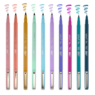 LePen® Flex Marker, Brush Tip, Pastel, 10 Colors