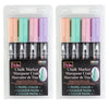 Bistro Chalk Markers, Broad Tip, Blush Pink, Peppermint, Pastel Peach, Pale Violet, 4 Per Pack, 2 Packs