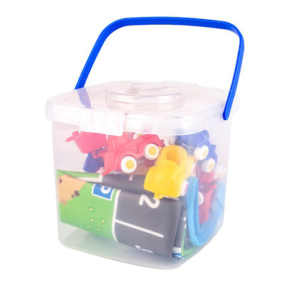 Mini Chubbies Bucket, 15 Pieces with Playmat